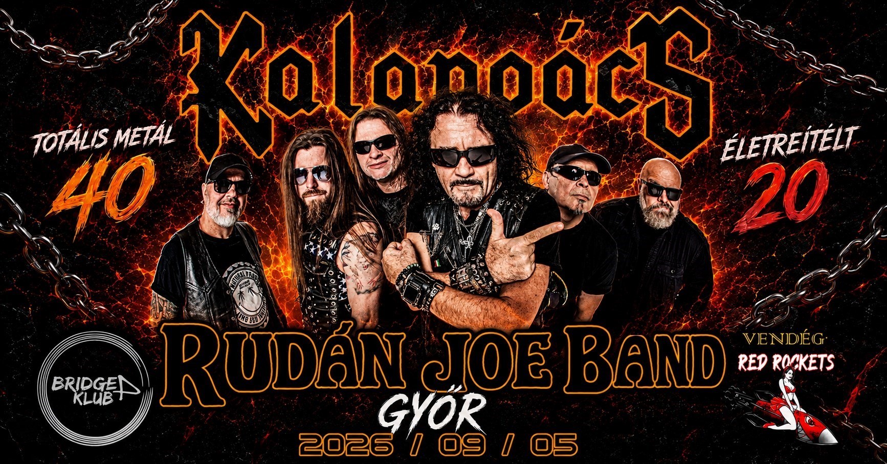 Győr - Kalapács, Rudán Joe, Red Rockest koncert